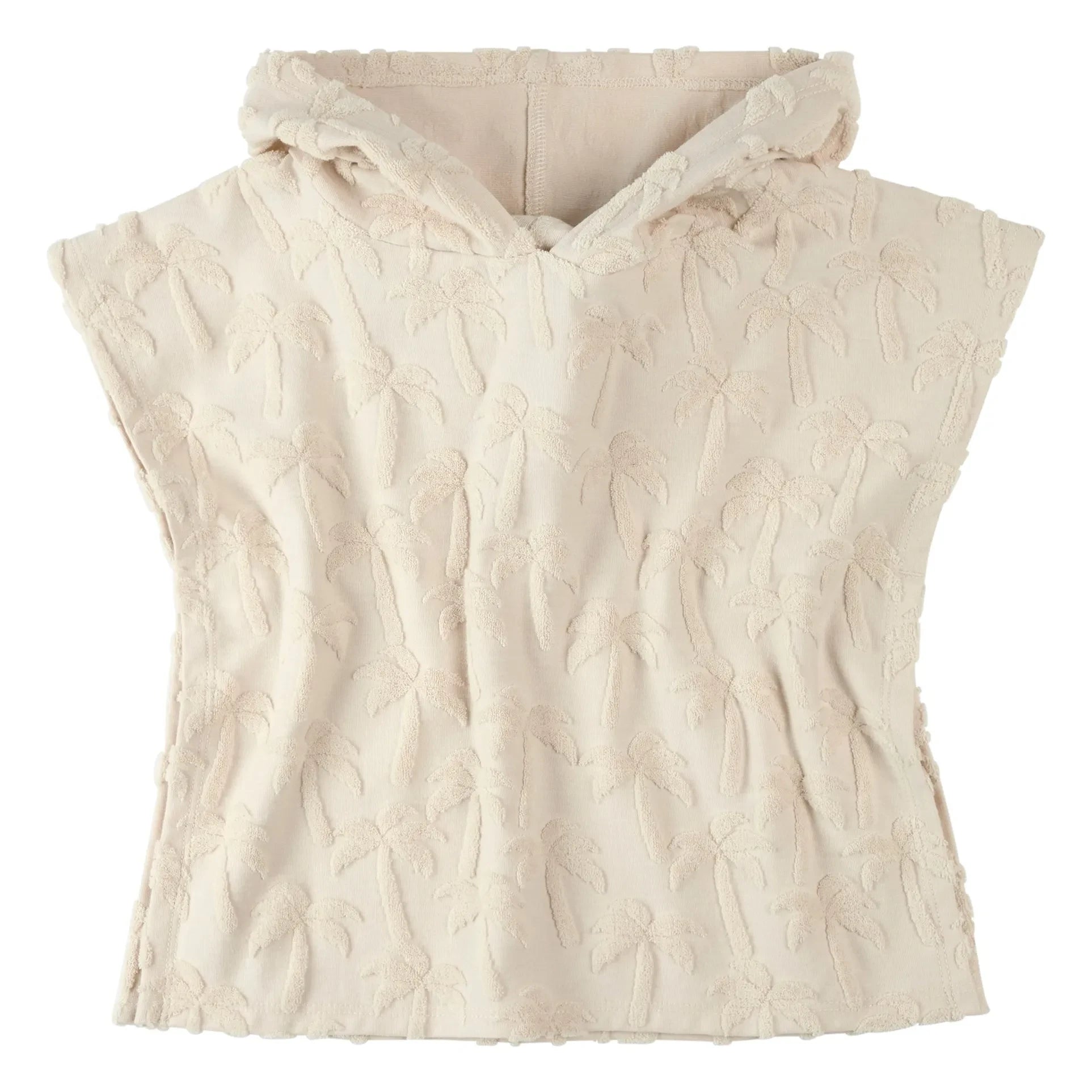 Petit Lem - Bio-Baumwolle Palm Beach Poncho | Beige