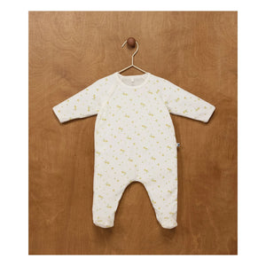 Petit Bateau - Geblümter Bio-Baumwoll-Schlafanzug mit Druckknöpfen | Weiß