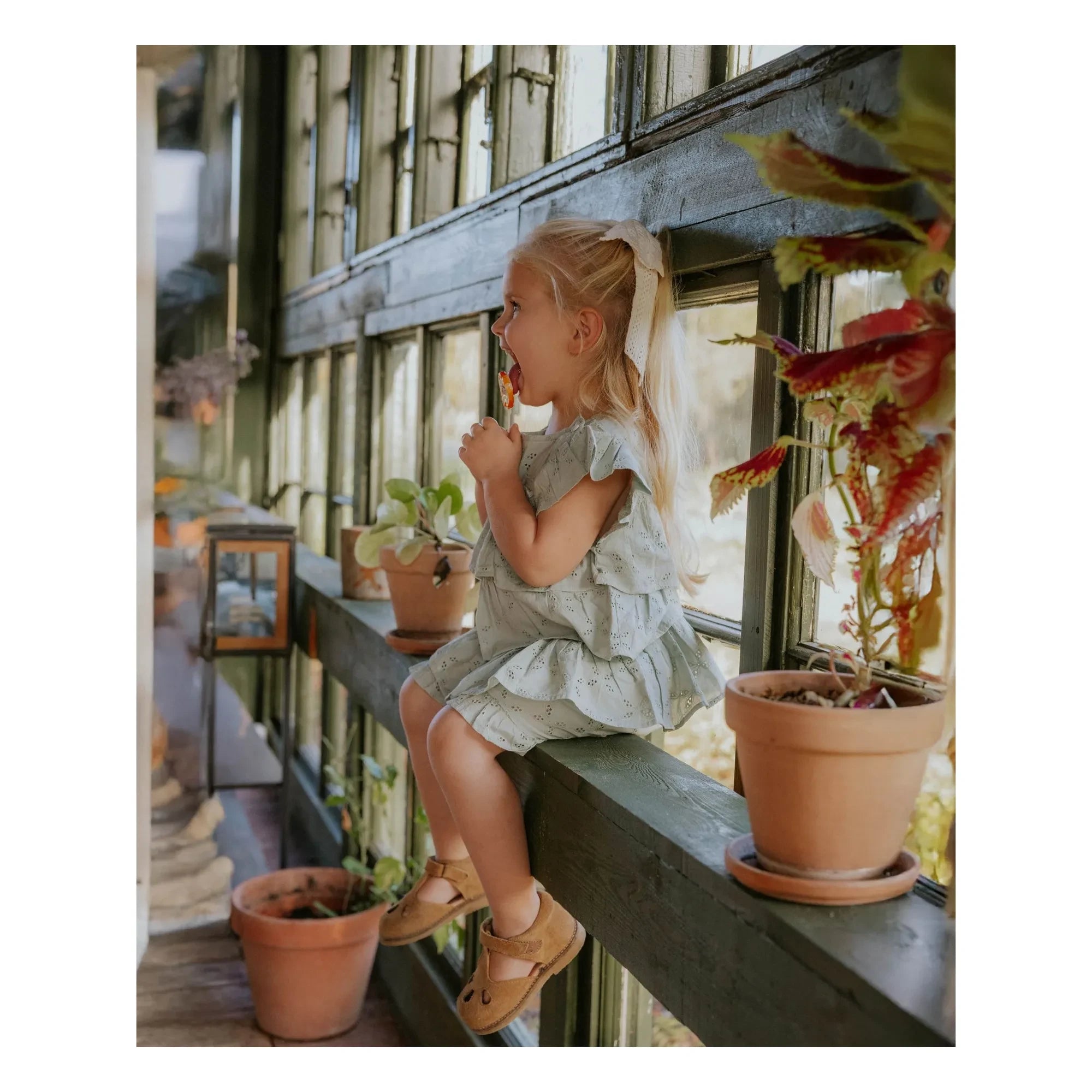 Fliink - Harper Bestickte Shorts | Hellgrau