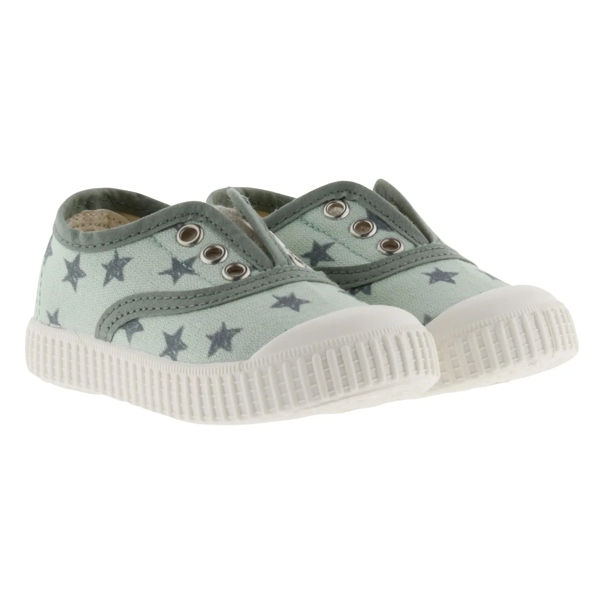 Victoria - Elastico Lona Etoiles Sneaker | Grünes Wasser