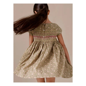 Bonpoint - Duchesse Liberty Bio-Baumwollkleid | Grün