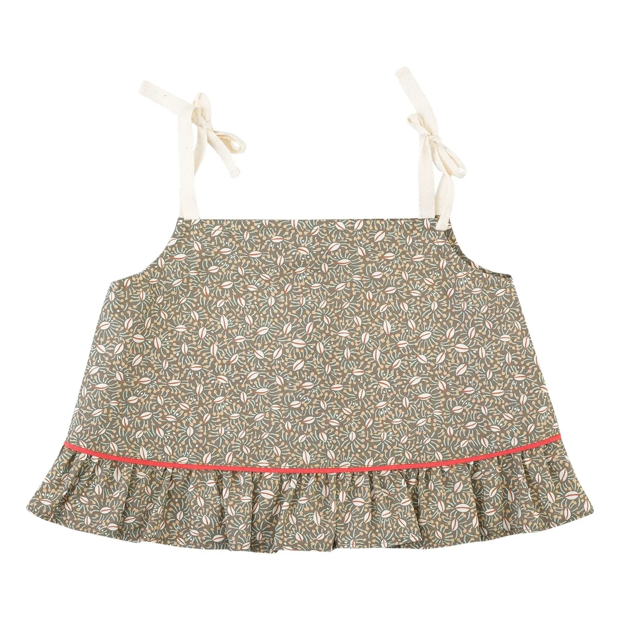 THE LiTTLE POETS - Rosalia Nature Bio-Baumwoll-Crop-Top | Khaki Braun