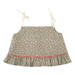 THE LiTTLE POETS - Rosalia Nature Bio-Baumwoll-Crop-Top | Khaki Braun