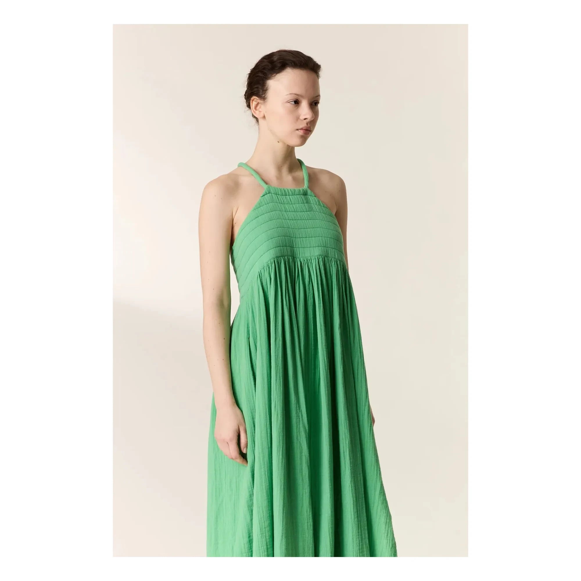 Leon & Harper - Romee Kleid aus Bio-Baumwolle | Wassergrün