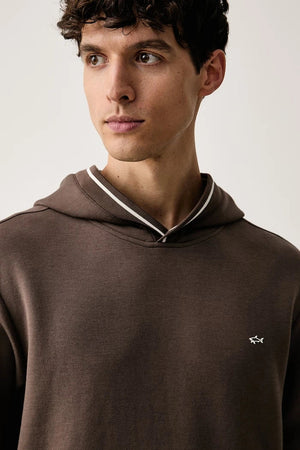 Paul&Shark modal karışımlı kapüşonlu erkek sweatshirt