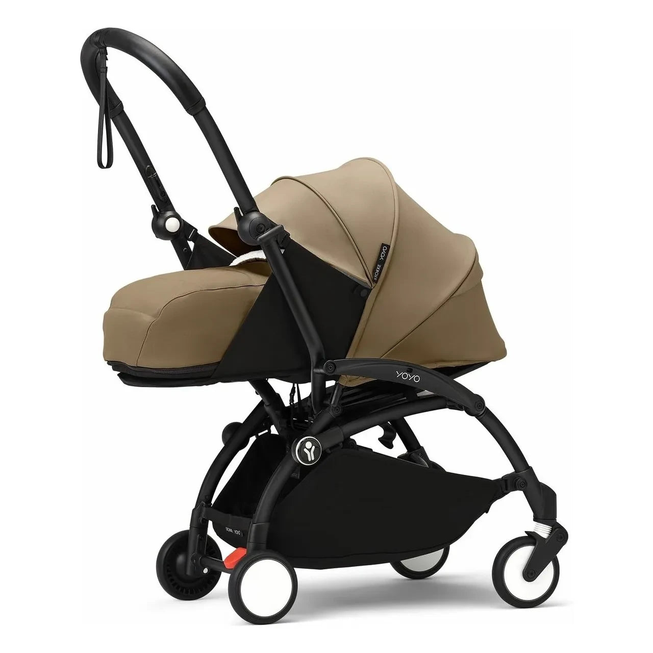 Stokke® - YOYO³ 0+ Neugeborenen-Kinderwagen Schwarzes Gestell | Toffee