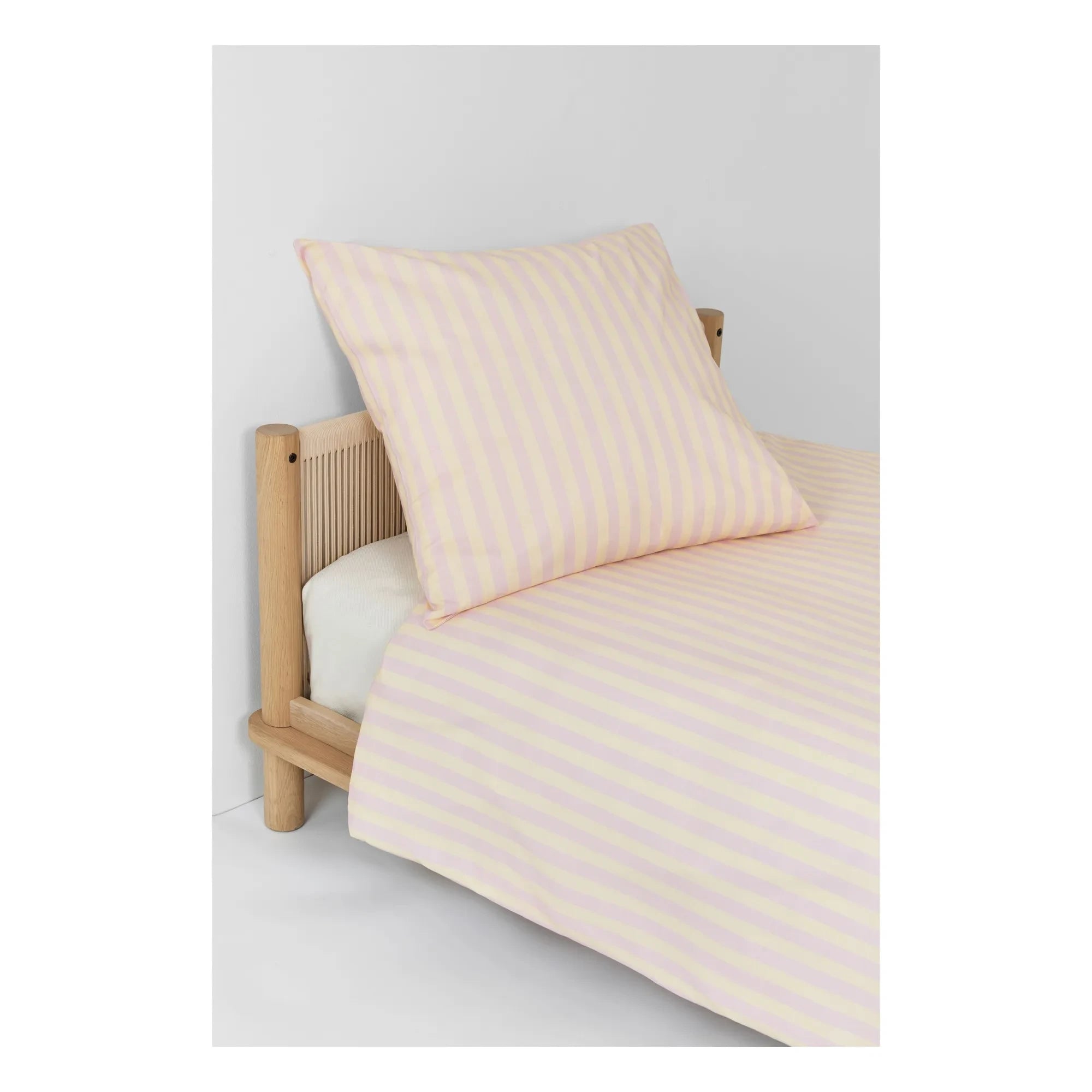 Nobodinoz - Bettbezug Sheldon Stripes | Rosa