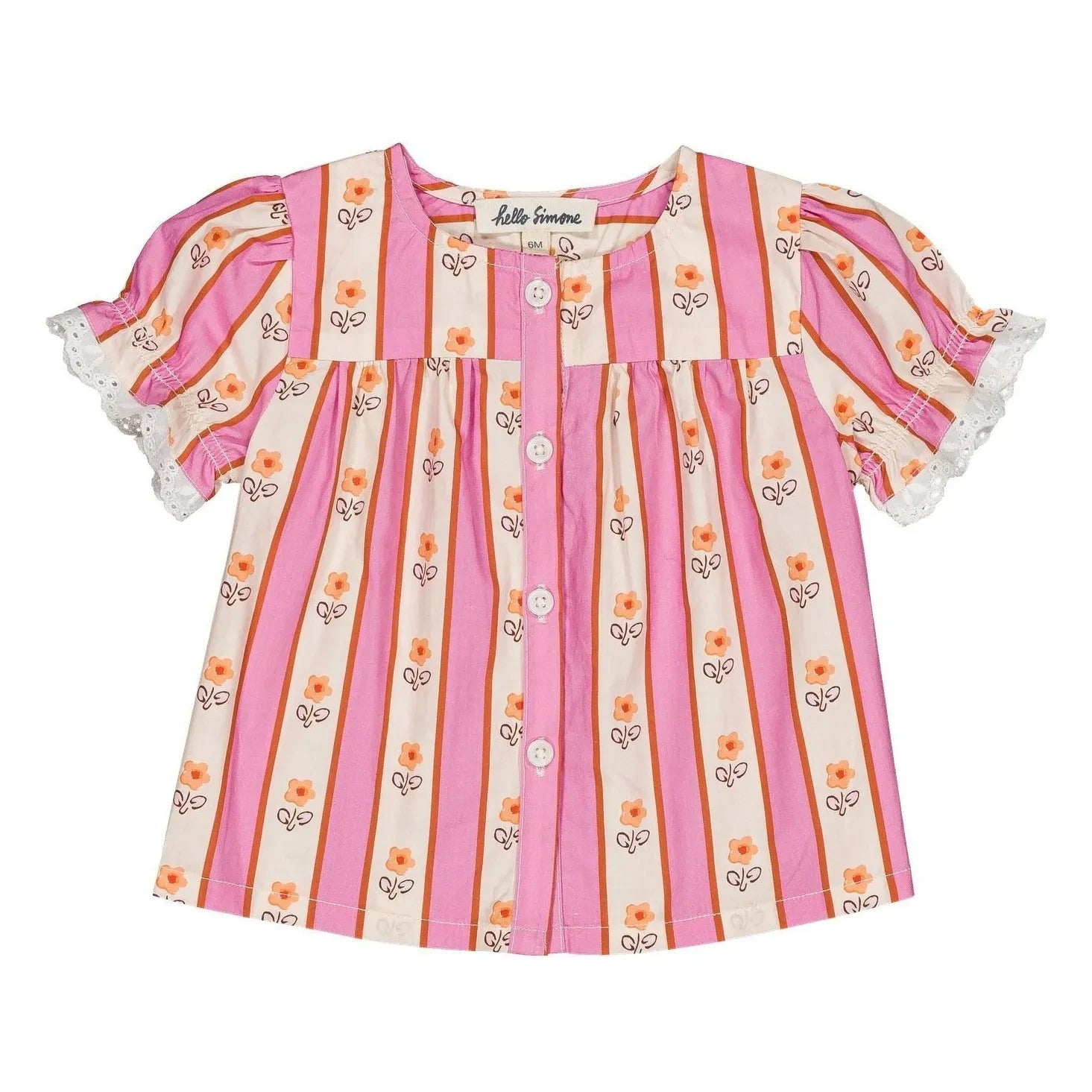 Hallo Simone – Lana Gestreifte Bluse | Rosa