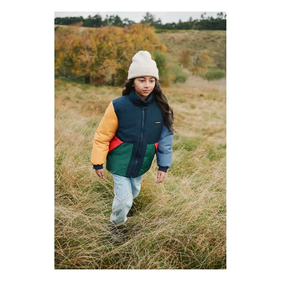 Liewood - Bran Colorblock Jacke aus recycelten Fasern | Dunkelblau