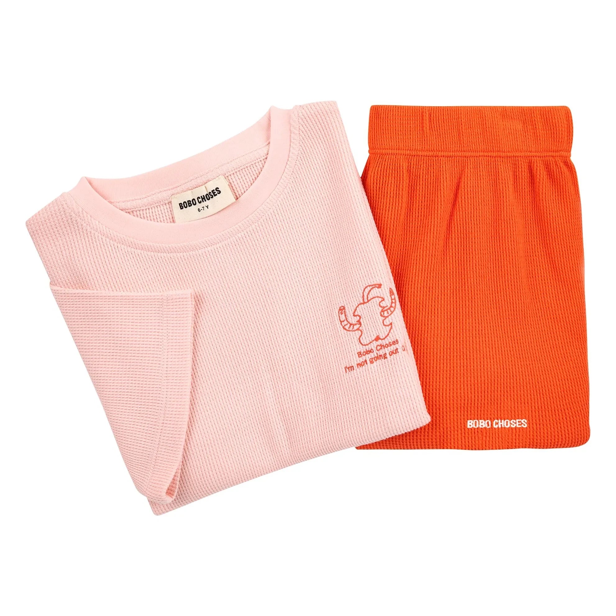 Bobo Choses – Set aus T-Shirt und Shorts aus Bio-Baumwolle, Grün | Rosa