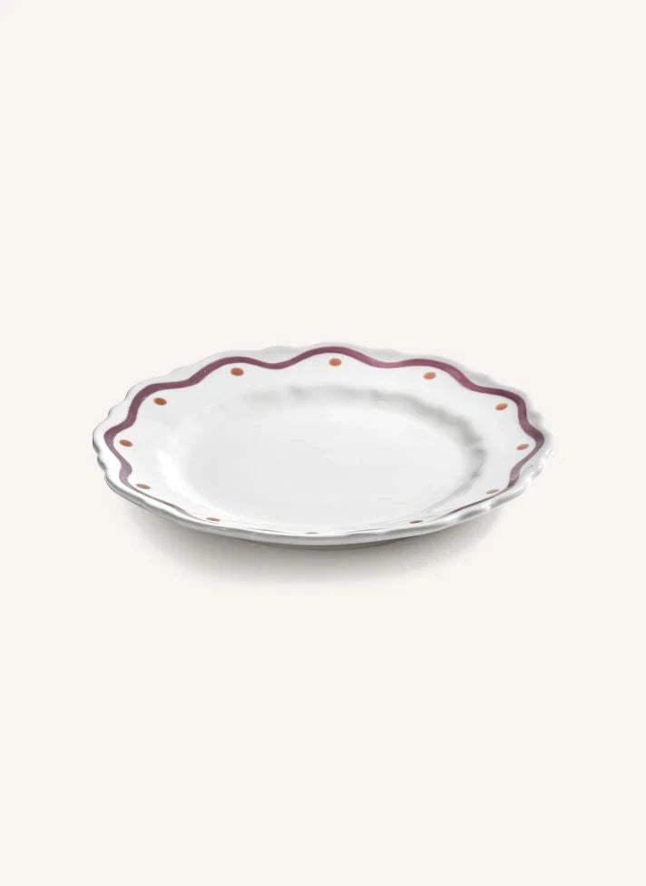 Serax - Charly Wellenmuster Dessertteller - 2er Set | Lila