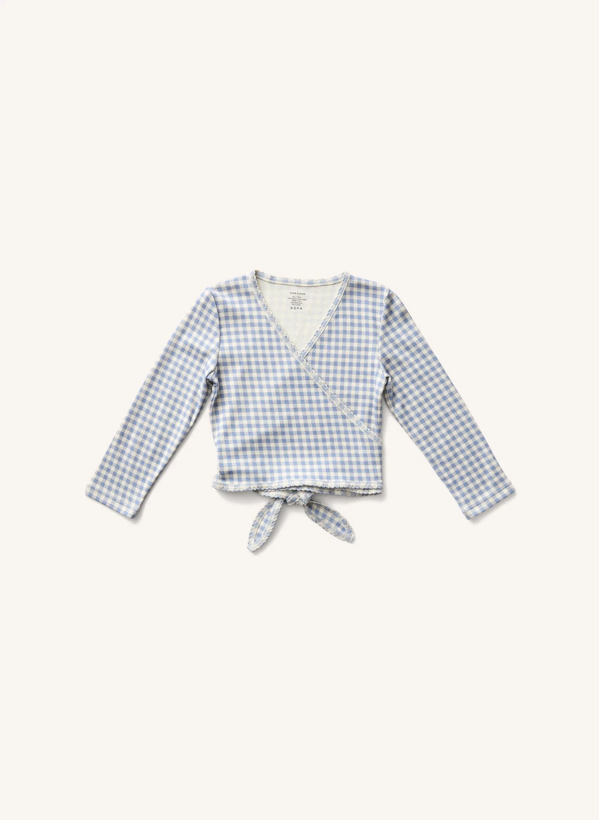 Soor Ploom - Vichy Wrap T-Shirt | Blassblau