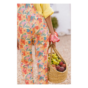 Favorite People - Latzhose mit Blumenmuster Toskana - Damenkollektion | Orange