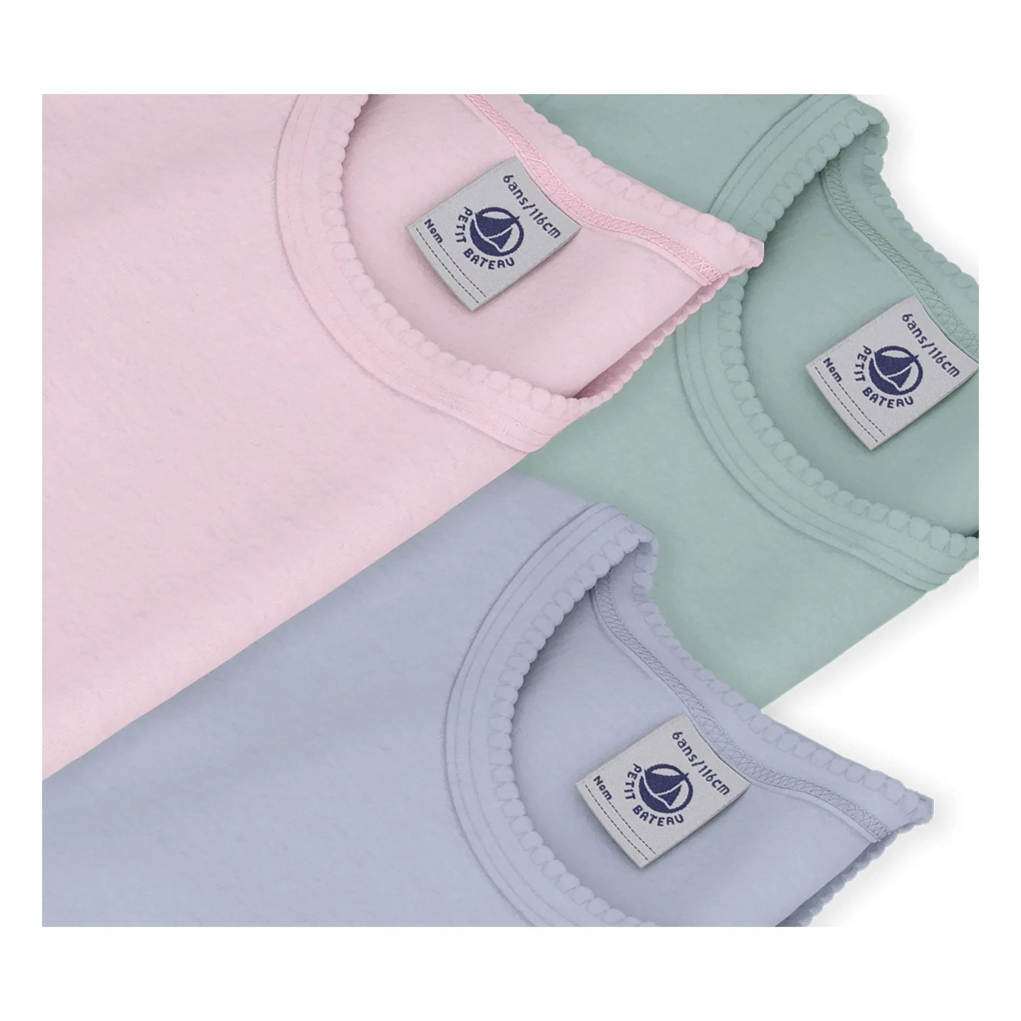 Petit Bateau - 3er Pack Kokot T-Shirt-Set | Rosa