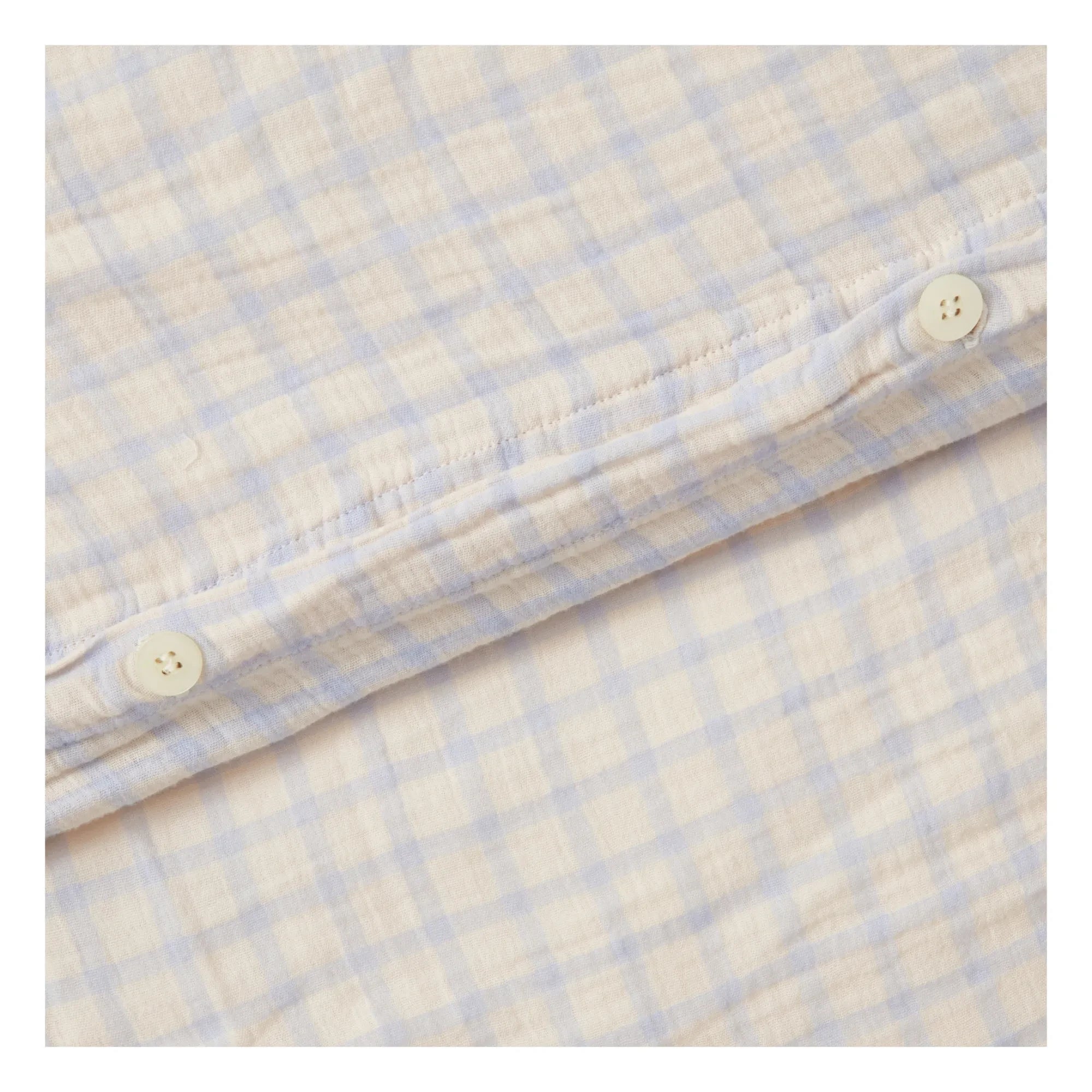 garbo&friends - Gingham Sky Bettbezug | Hellblau