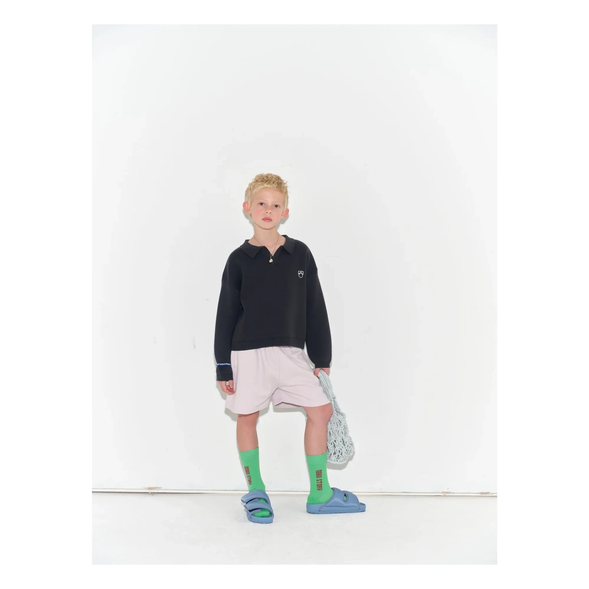 Main Story - Polopullover aus Bio-Baumwolle | Schwarz