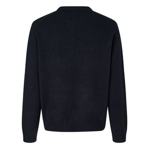 Samsoe Samsoe - Isak Woll-Pullover mit Rundhalsausschnitt | Dunkelblau