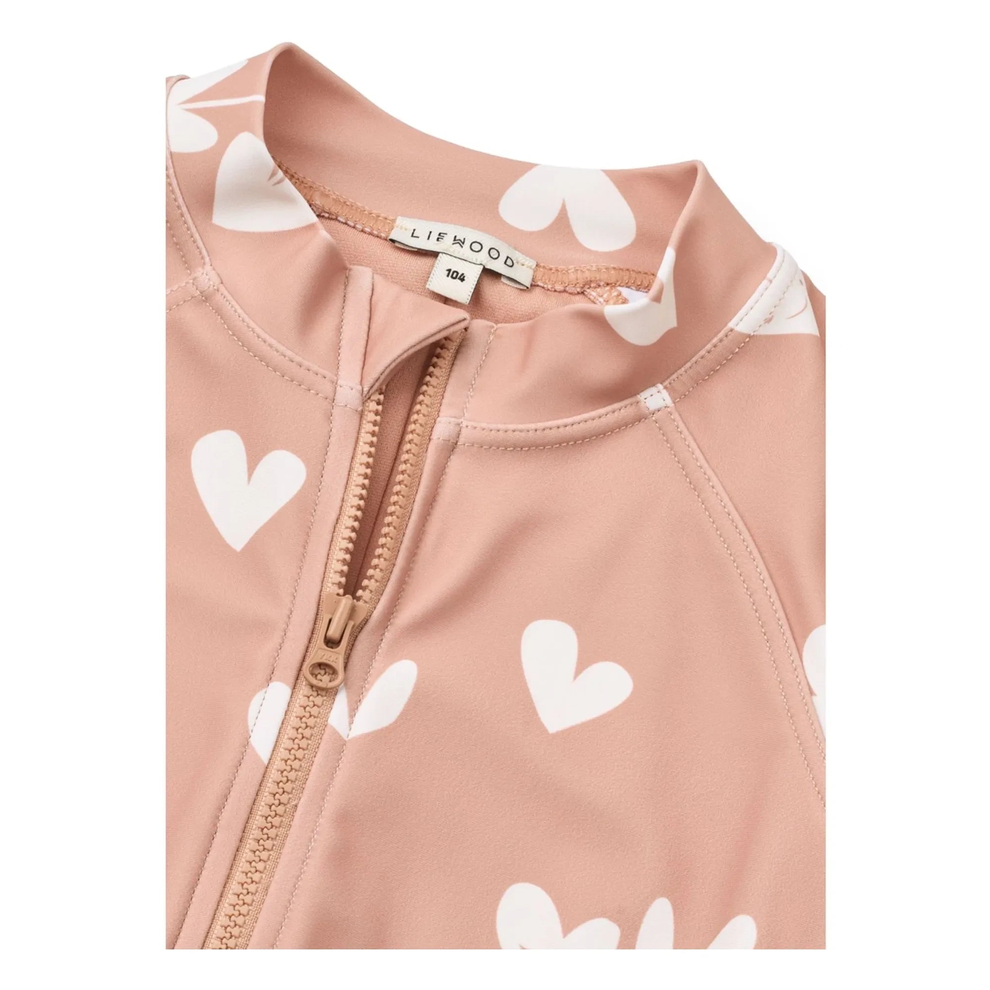 Liewood - Max Hearts recycelte Faser UV-Schutz Badeanzug | Rosa