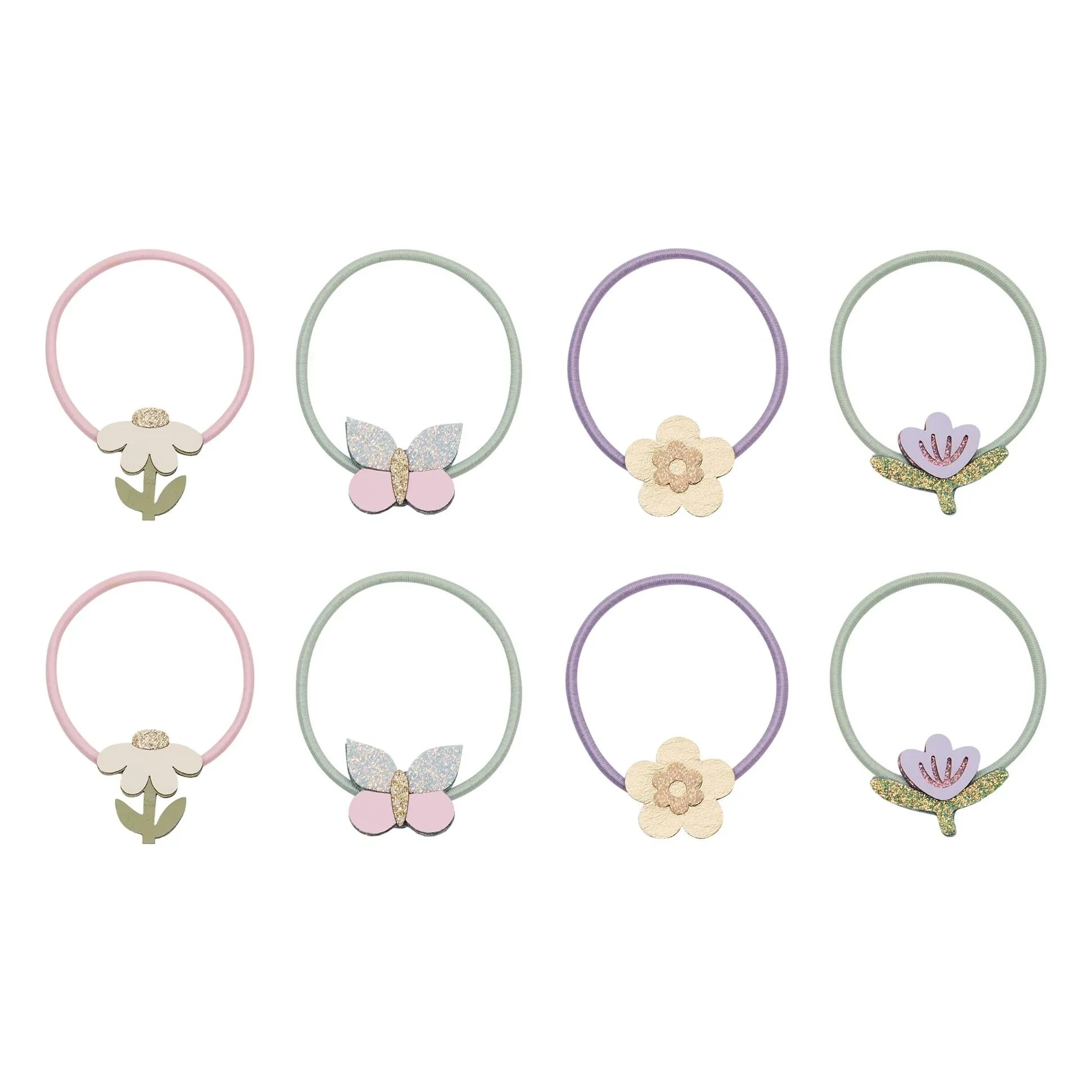 Mimi & Lula - 8-teiliges Blumen-Haarspangen-Set | Lila