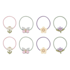 Mimi & Lula - 8-teiliges Blumen-Haarspangen-Set | Lila