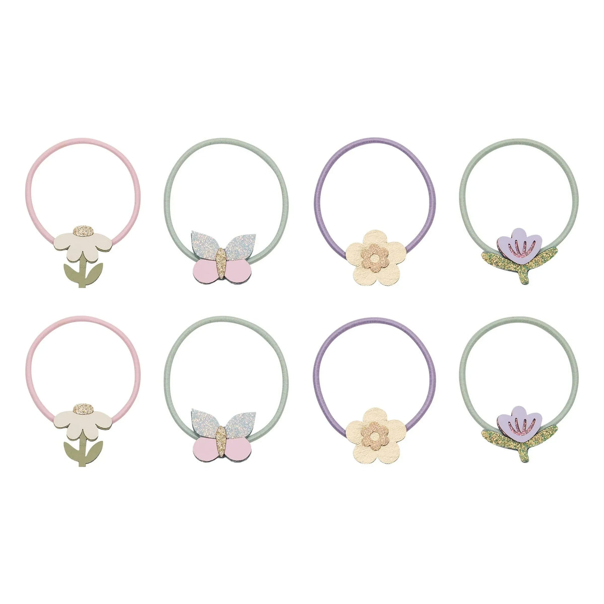 Mimi & Lula - 8-teiliges Blumen-Haarspangen-Set | Lila