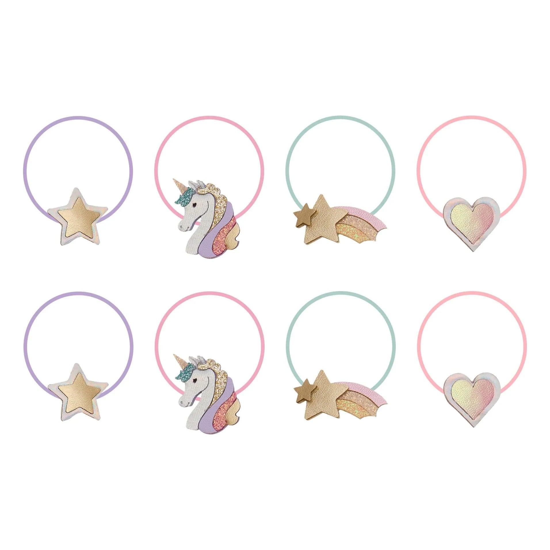 Mimi & Lula – Einhorn-Haarspangen-Set, 8 Stück | Rosa
