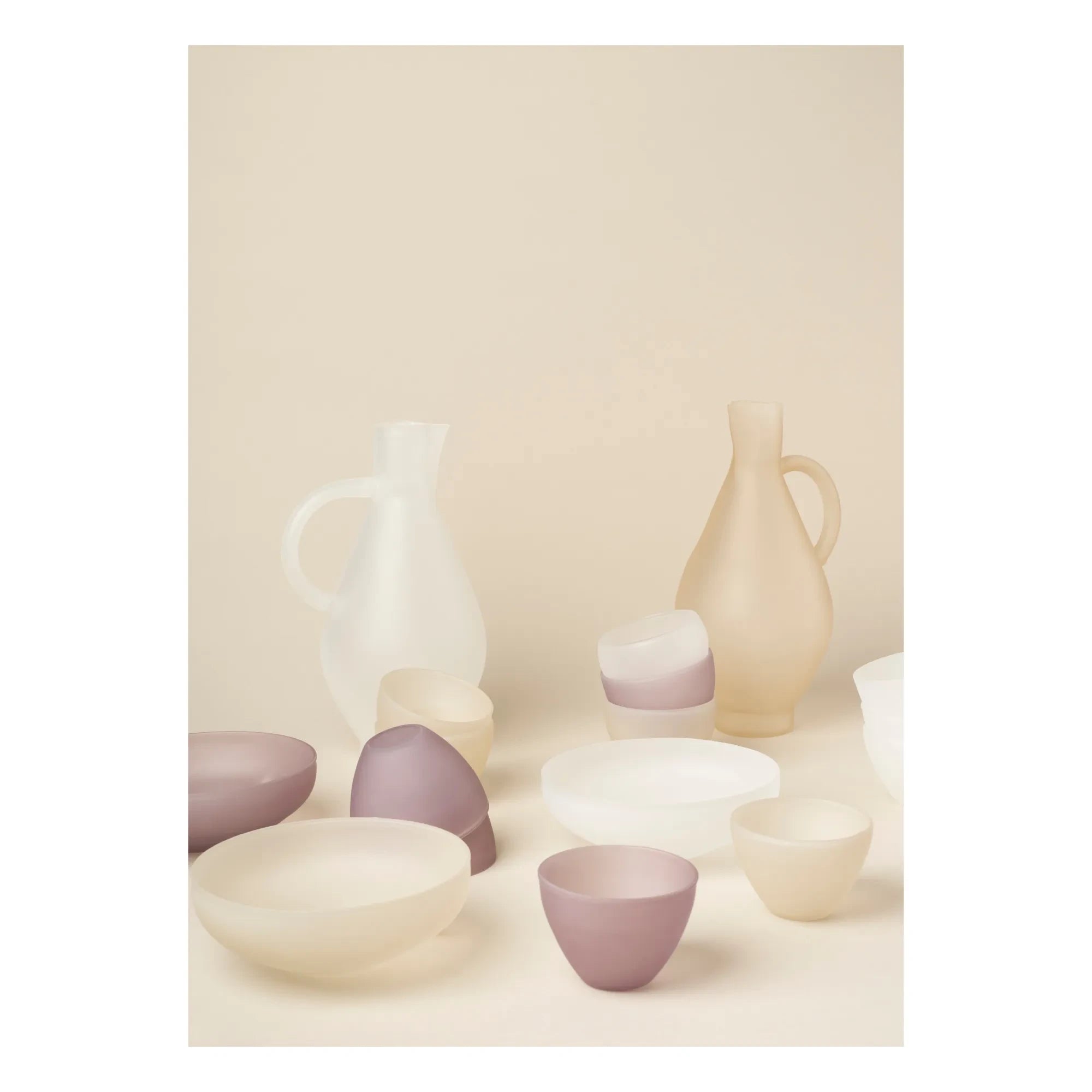 Los Objetos Decorativos - Opal Borosilikat Kase - 2'li Set | Ecru