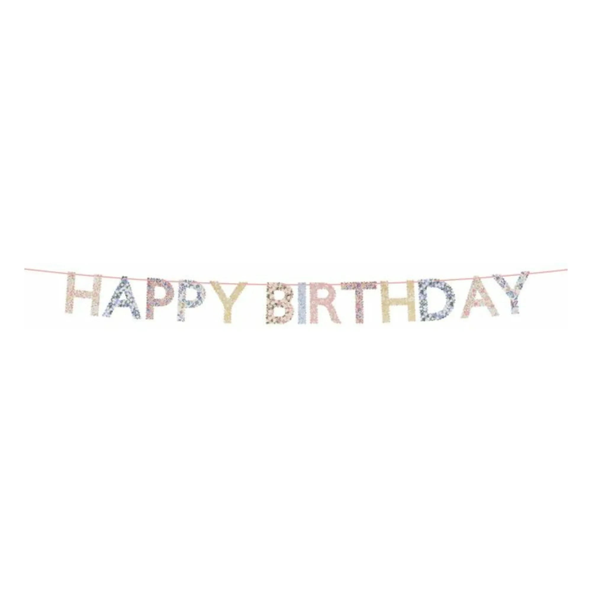 Meri Meri - Happy Birthday Wimpelkette - Meri Meri x Liberty