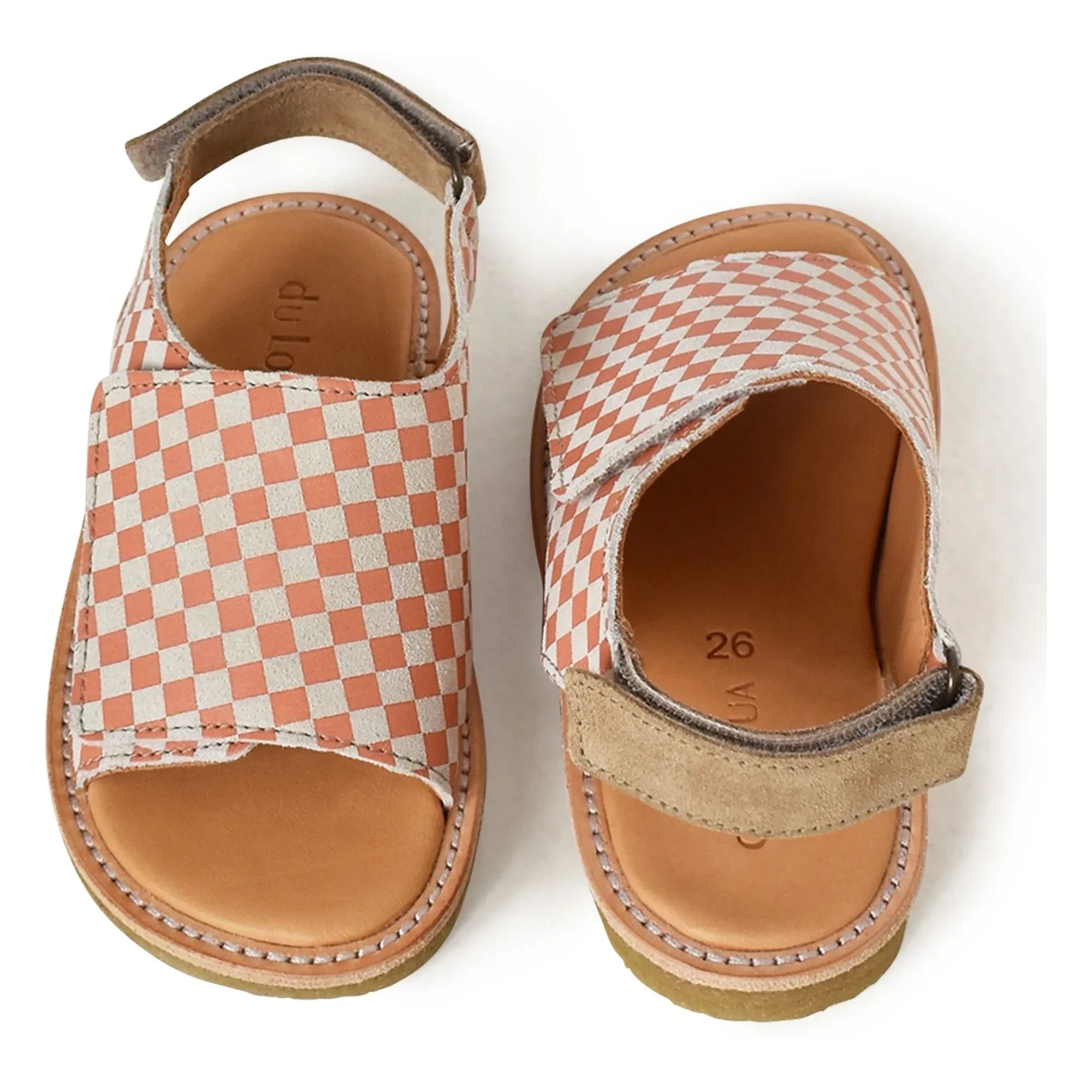 du Loua - Du Veda Geflieste Sandalen | Koralle
