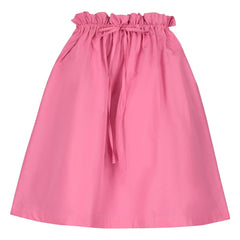 Tangerine – Midi-Rock mit geraffter Taille | Pink