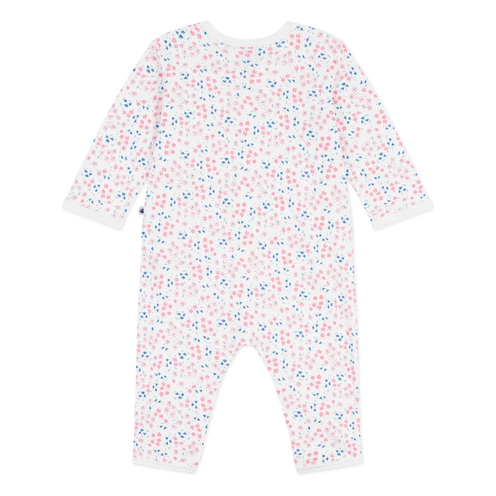 Petit Bateau - Schlafanzug mit Blumenmuster | Weiß