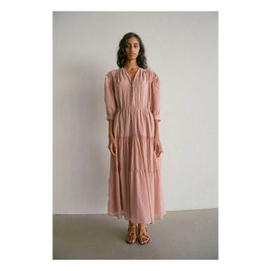 THEAVANT - Joana Pamuk Voile Kleid | Beige