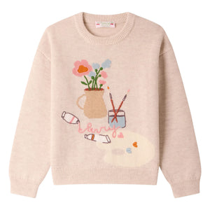 Bonpoint - Pullover aus Tahini-Wolle | Beige