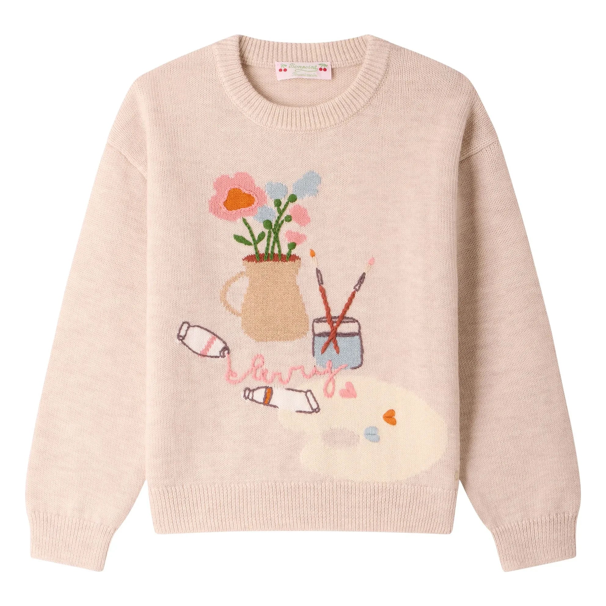 Bonpoint - Pullover aus Tahini-Wolle | Beige