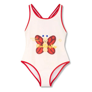 Wynken - Schmetterling Badeanzug aus recycelter Faser | Ecru