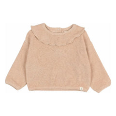 Búho - Bio-Frottee Sweatshirt mit Volant | Rosa