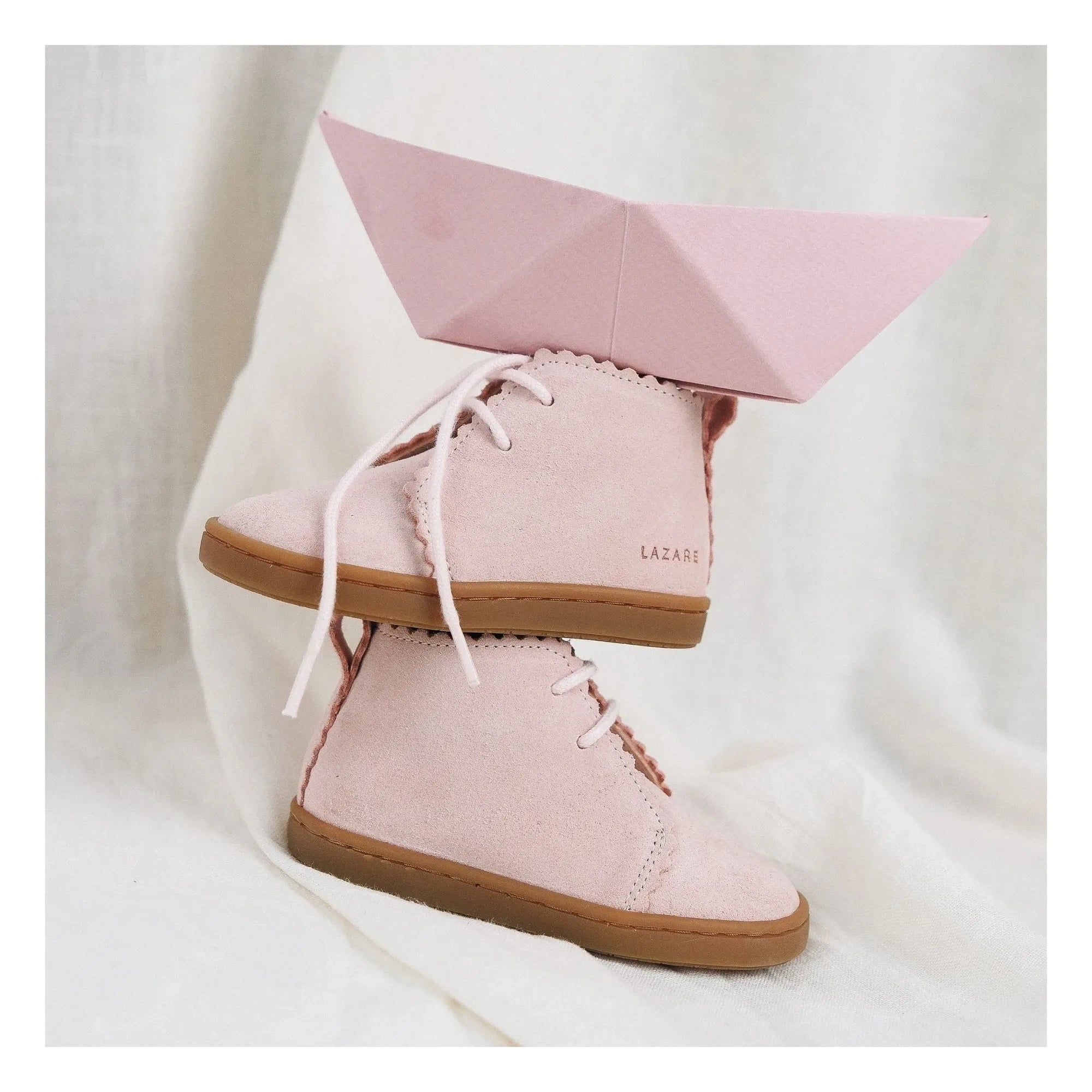 Lazare - Feston Raoul Wildleder Sneakers mit Schnürung | Puderrosa