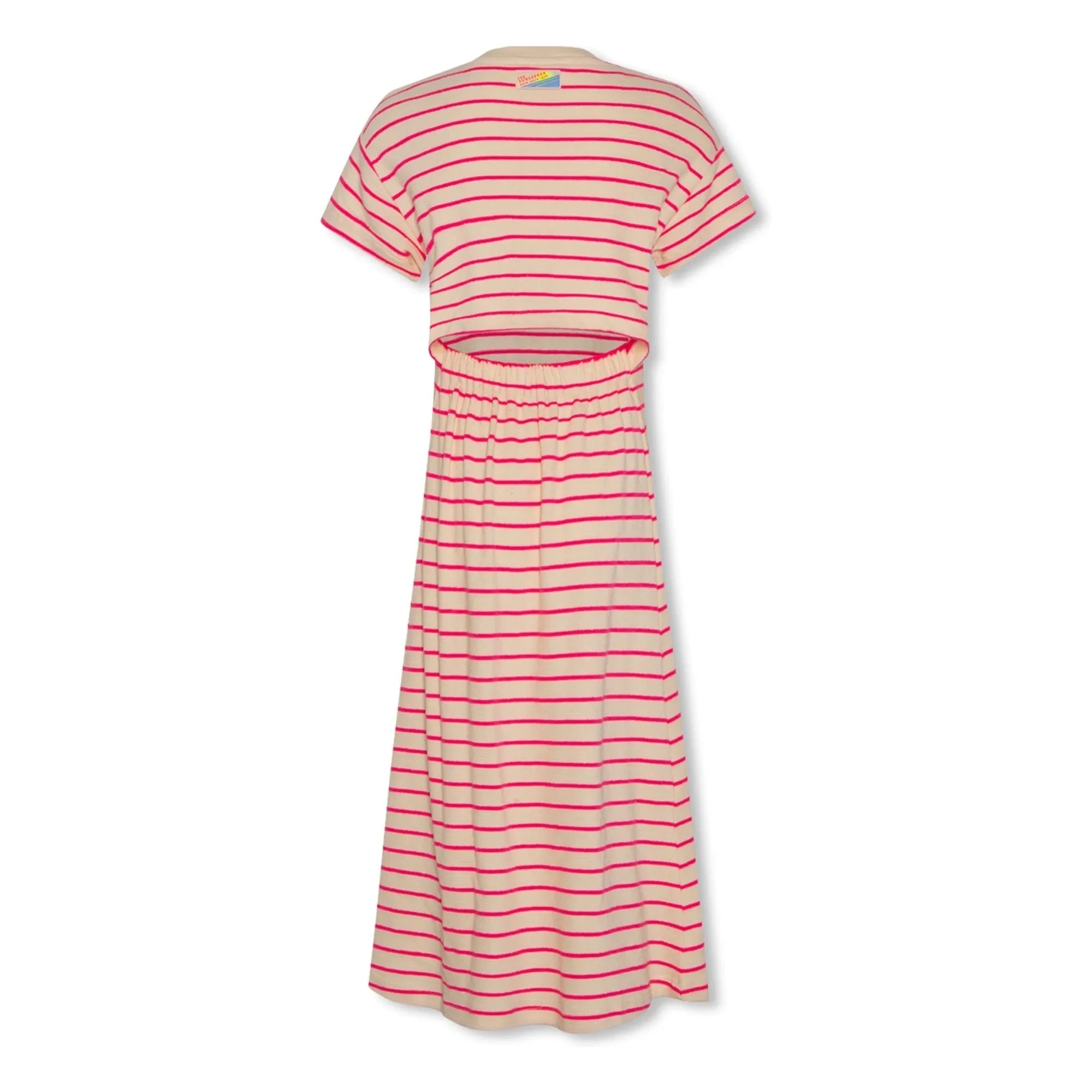 AO76 - Gestreiftes Neo Kleid | Pink