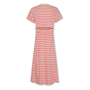 AO76 - Gestreiftes Neo Kleid | Pink