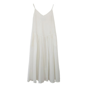 THEAVANT - Grace Kleid aus Baumwoll- und Seidenpopeline | Weiß