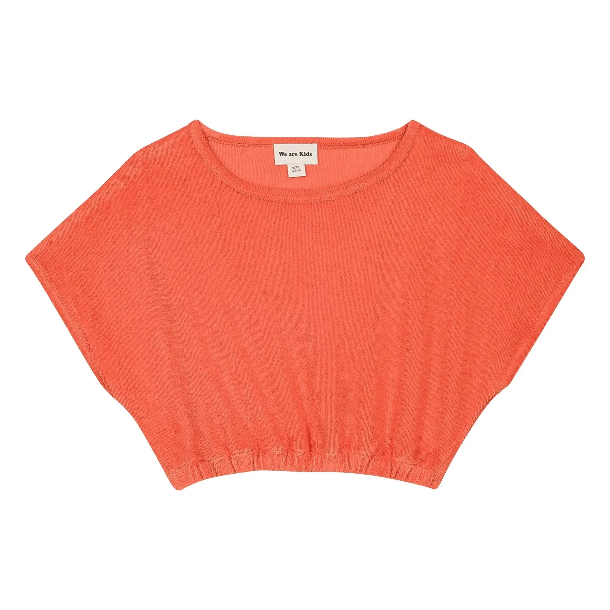 We Are Kids - Crop Bree Handtuch-T-Shirt aus Bio-Baumwolle | Koralle