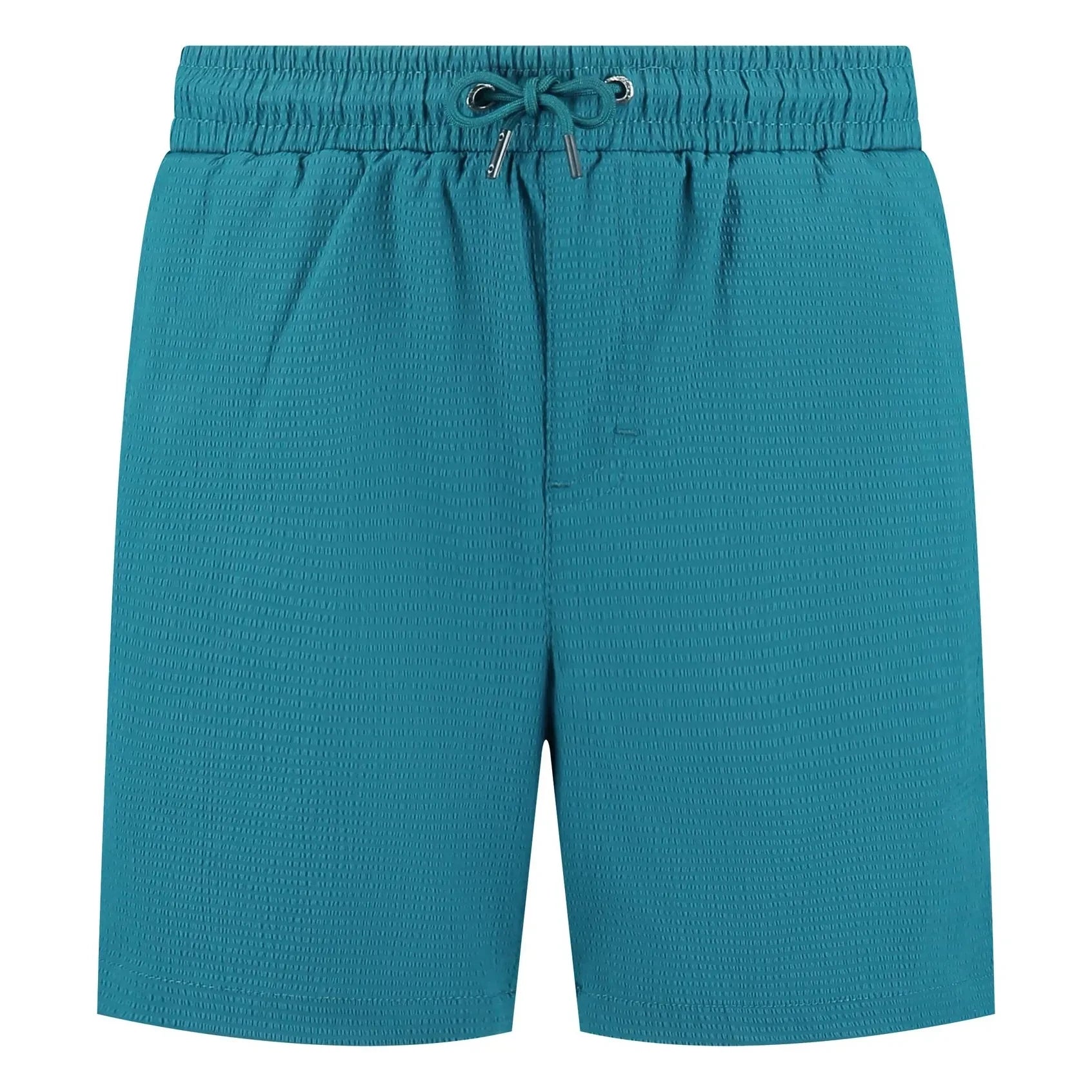 Beachlife - Seersucker Badeshorts | Peacock blue