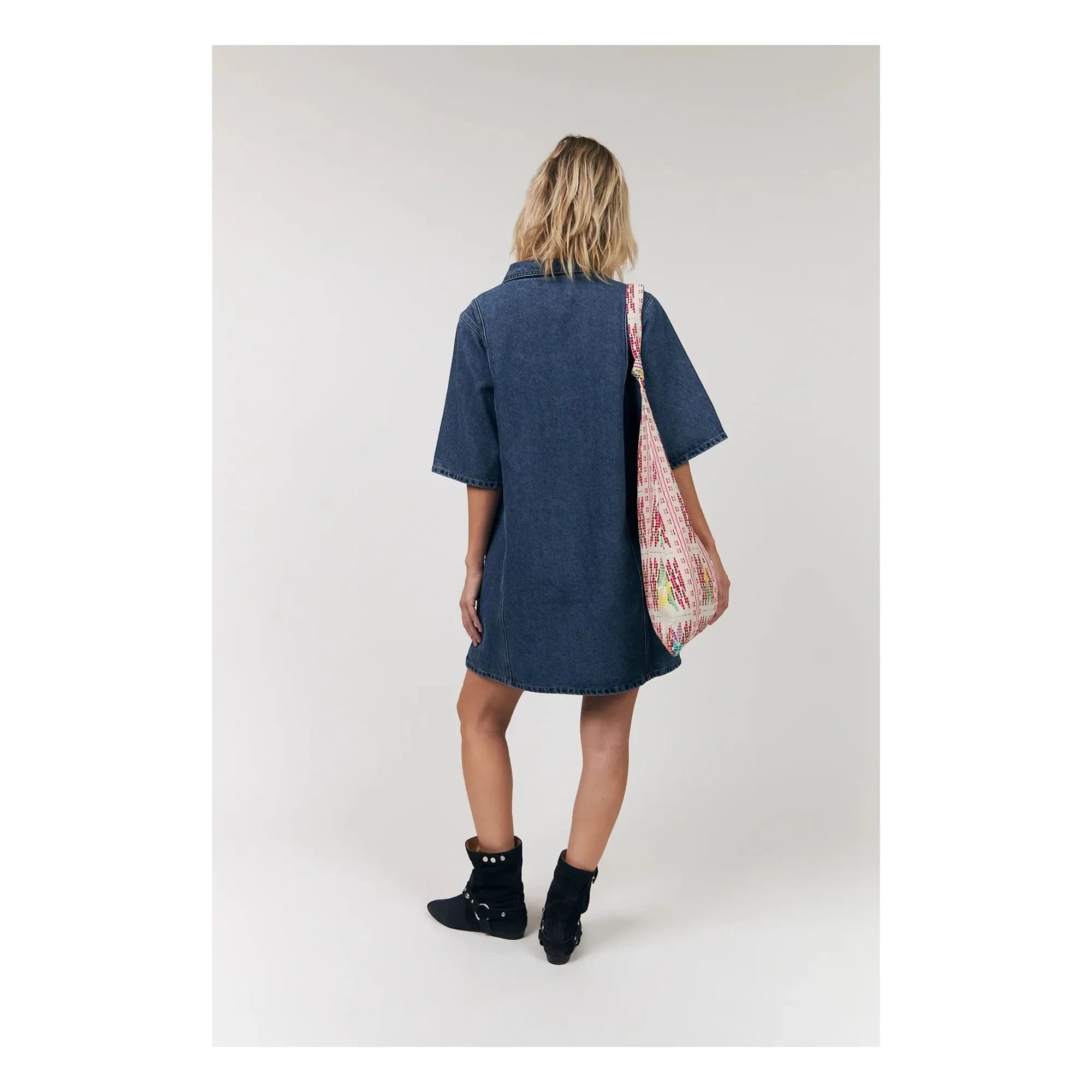 Lollys Laundry - Mola Baumwollkleid | Jeansblau