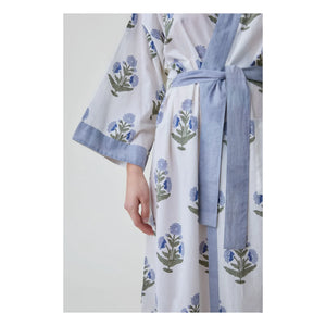 Scarlette Ateliers – Kimono mit Mohnblumenmuster „Clark“ | Weiß