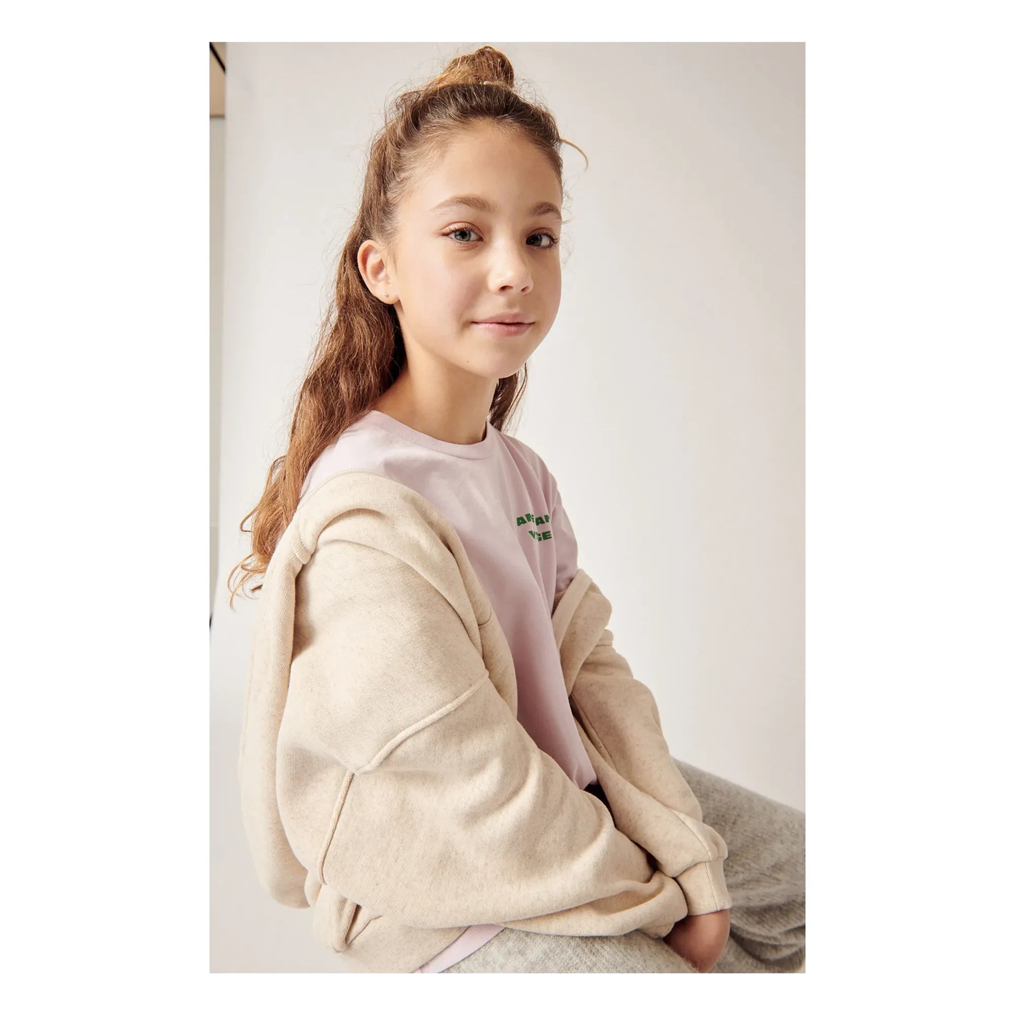 American Vintage - Itonay Zip-Sweatshirt | Heather White