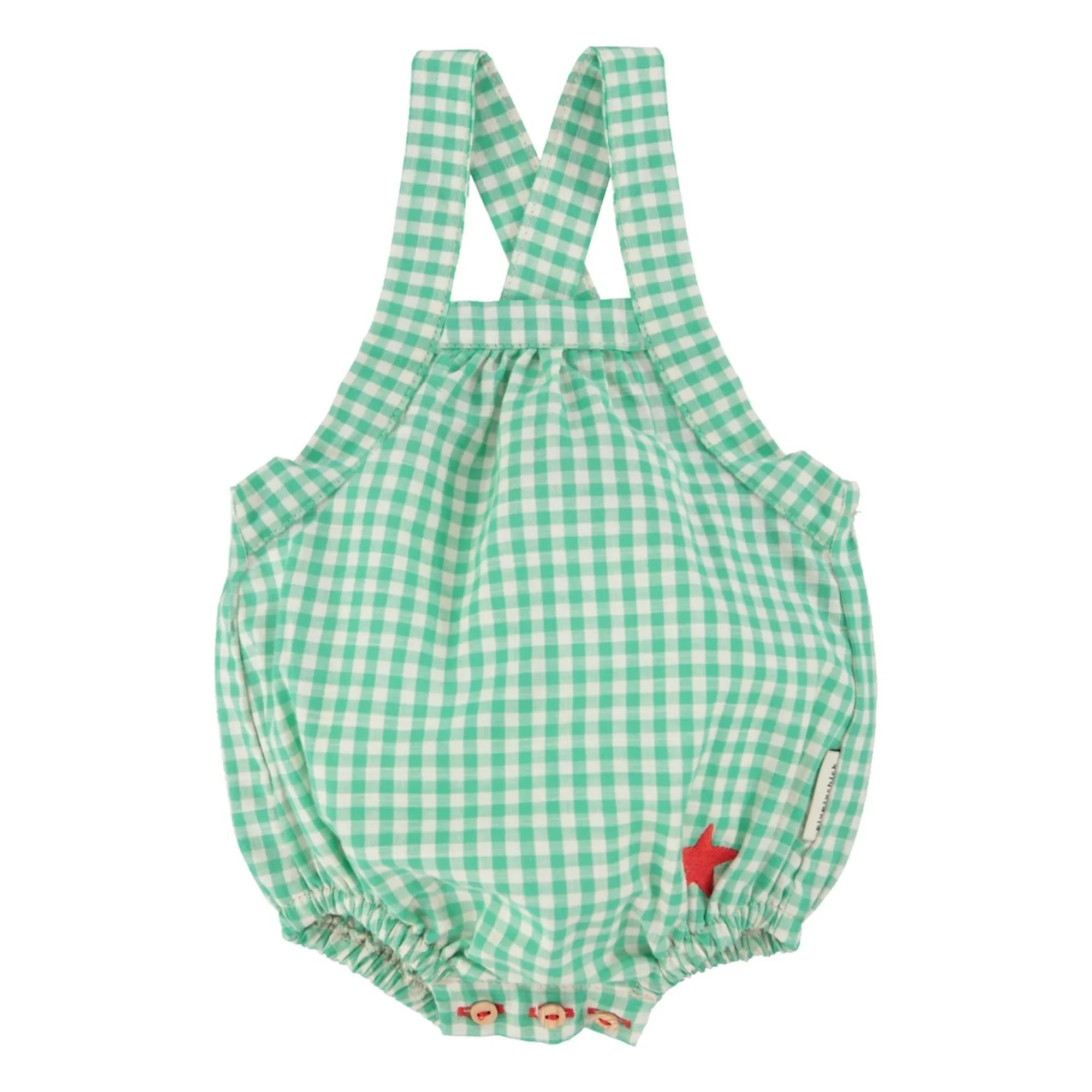Piupiuchick - Vichy Bio-Baumwoll-Strampler | Türkis