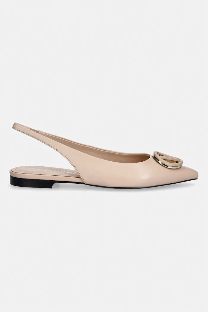 Valentino Deri Slingback Düz Babet