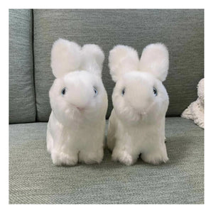 La Pelucherie - Plüschhase Léon 15 cm | Weiß