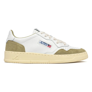 Autry - Medalist Low Leder- und Wildleder-Sneakers | Hellkhaki