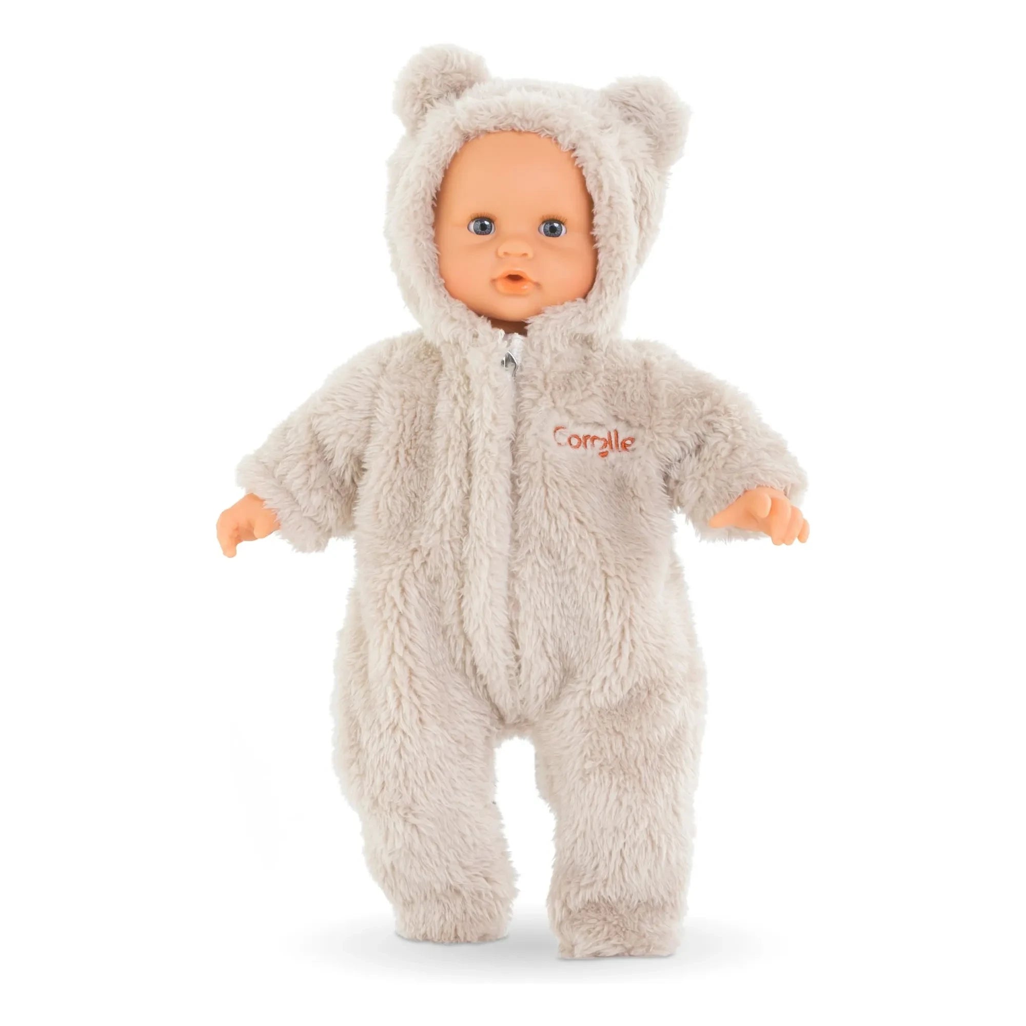 Corolle – Pilot-Overall aus Plüsch für Puppen – 30 cm | Beige